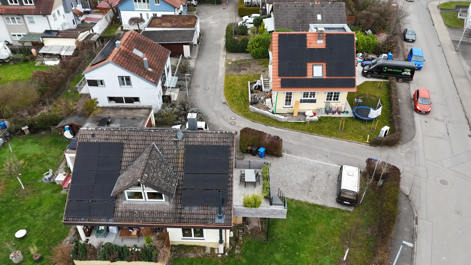 Fertige Photovoltaik-Anlage